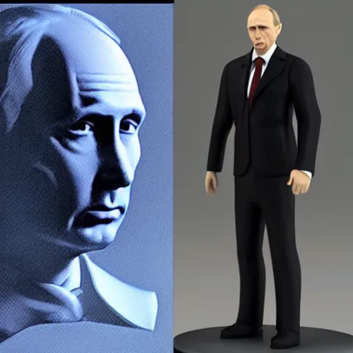 Image similar to model of person looking like vladimir putin in marvel universe, photorelistic, cool view