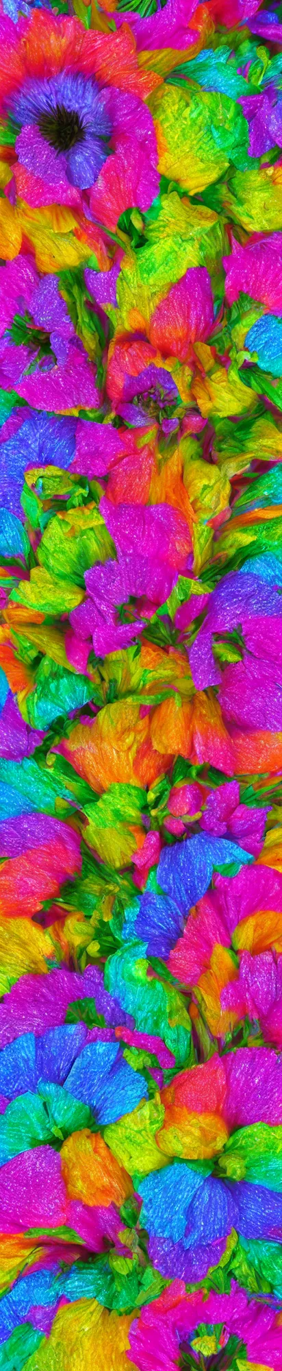 Image similar to vertical macro rainbow flowers