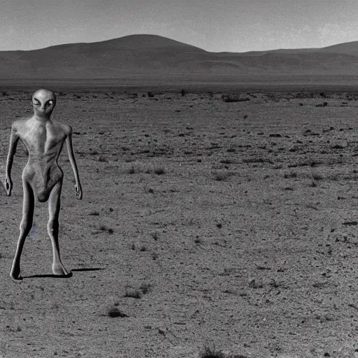 Image similar to CIA releases 1950 B&W photo of roswell alien retouched and enhanced HD