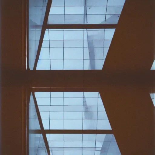 Image similar to film still of non euclidian architecture, cinestill 800t 35mm full-HD