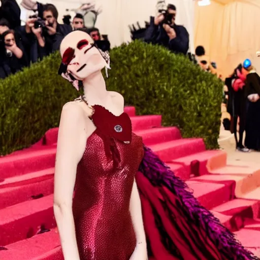 Image similar to the met gala but everyone looks like eldritch abominations