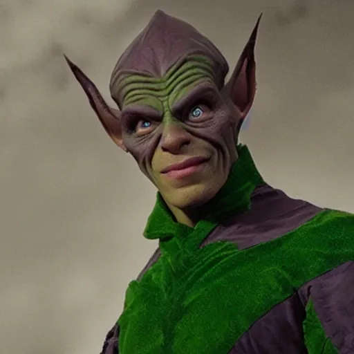 Prompt: jesse eisenberg as pointy eared green goblin