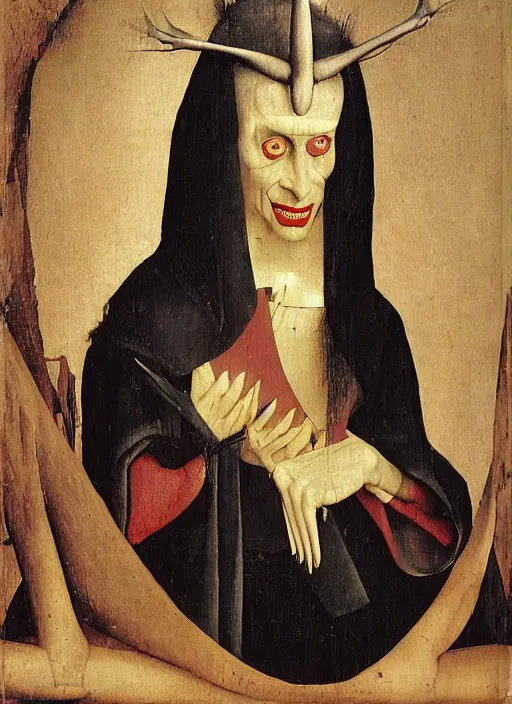 Prompt: diamanda galas by hieronymus bosch