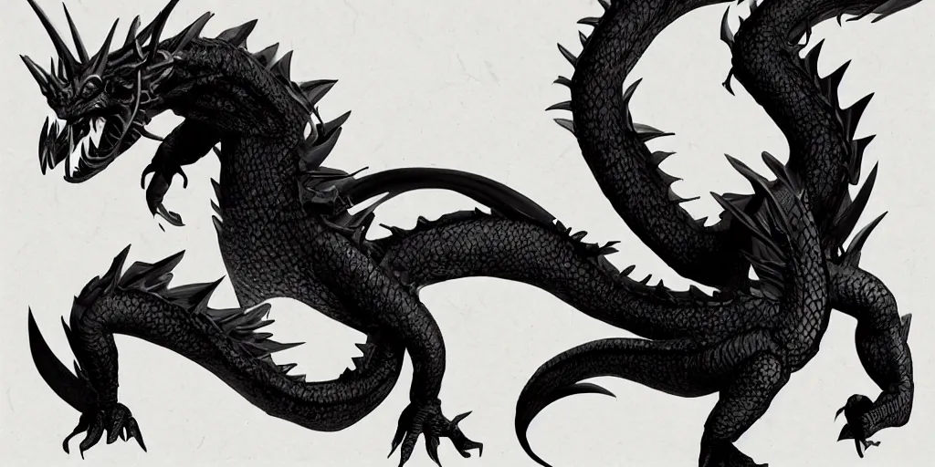 Prompt: Adult black dragon, art by Ciruelo, trending on Artstation, 8K