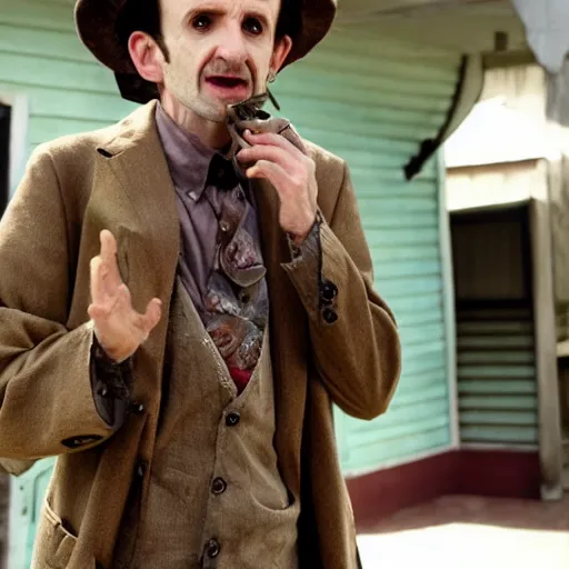 Image similar to denis o'hare as rickety cricket, it's always sunny in philadelphia, 8 k