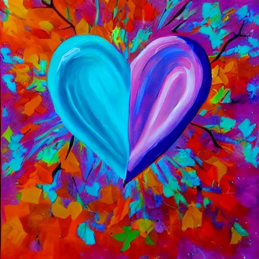 Image similar to beautiful painting of a heart