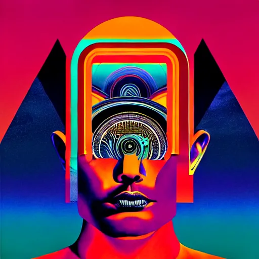 Image similar to album cover design design depicting the alter to the ai machine gods, by jonathan zawada, pi - slices, and tristan eaton, digital art