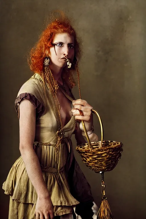 Image similar to Beautiful 19th Century Barbary Coast pirate female models with Ginger hair and Golden hooped earrings photography by Steve McCurry