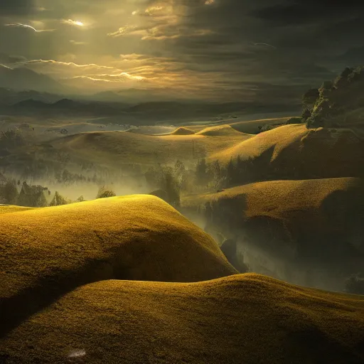 Prompt: unsolved riddle landscape, jana schirmer, johannes voss, 8 k resolution, dramatic lighting, cinematic, detailed