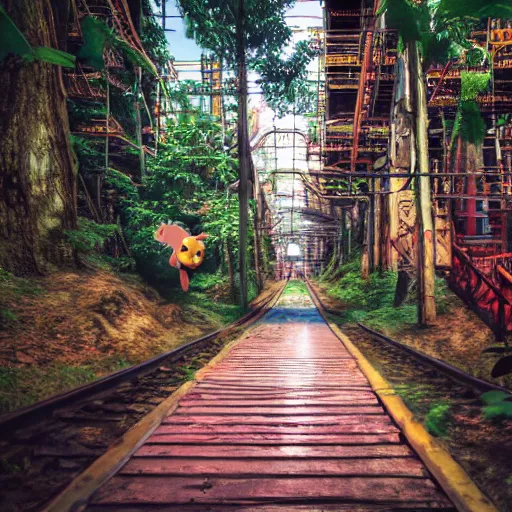 Prompt: professional photo similar to feat factory level of donkey kong country, by discovery magazine, real life, photorealistic, soft focus, long exposure