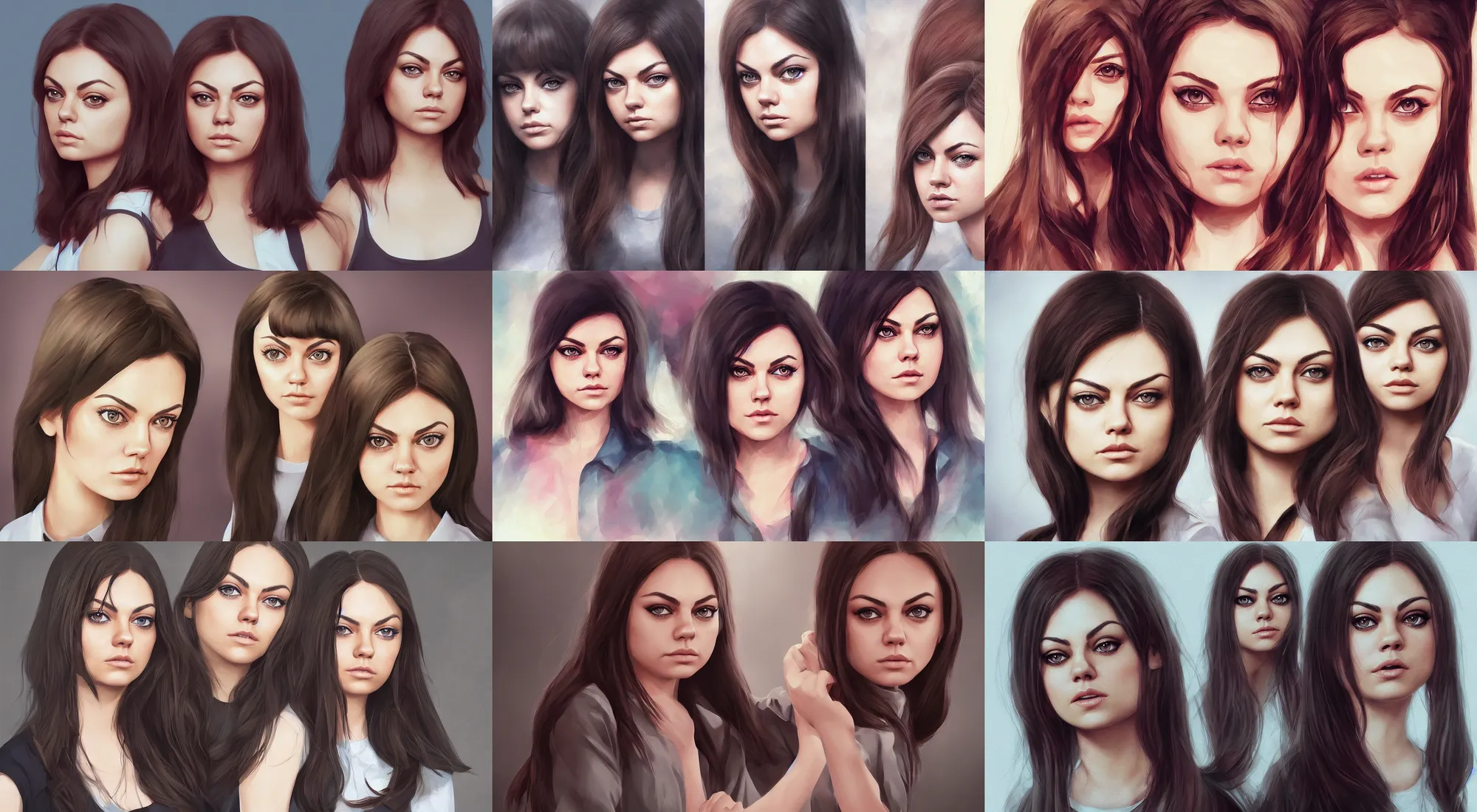 Prompt: mila kunis mixed with amy adams, ilya kuvshinov, rossdraw