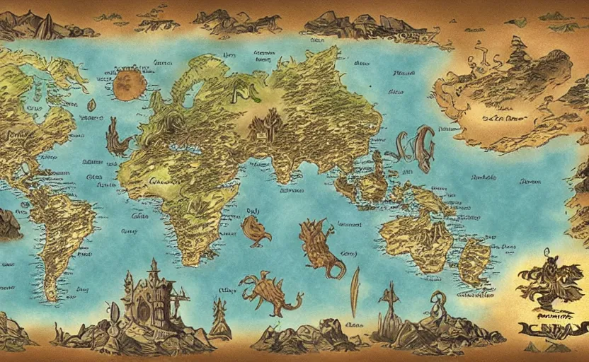 Image similar to fantasy world map,
