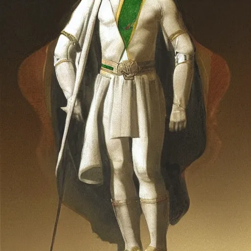 Image similar to british lord wearing expensive israeli suit designed by michaelo angelo, new ruler concept art