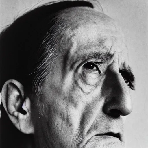 Prompt: a close - up conceptual portrait of marcel duchamp in the style of hito steyerl and shinya tsukamoto and irving penn