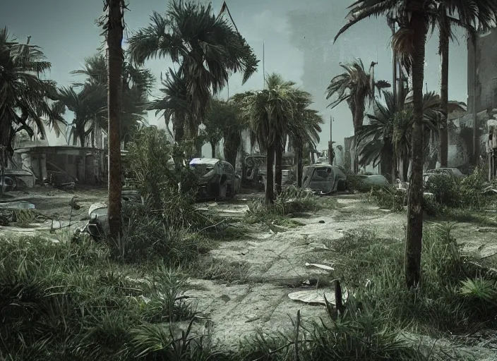 Image similar to algiers post apocalyptic, vegetation, ultra realistic, insane details, cinematic, epic composition, unreal engine, octane render