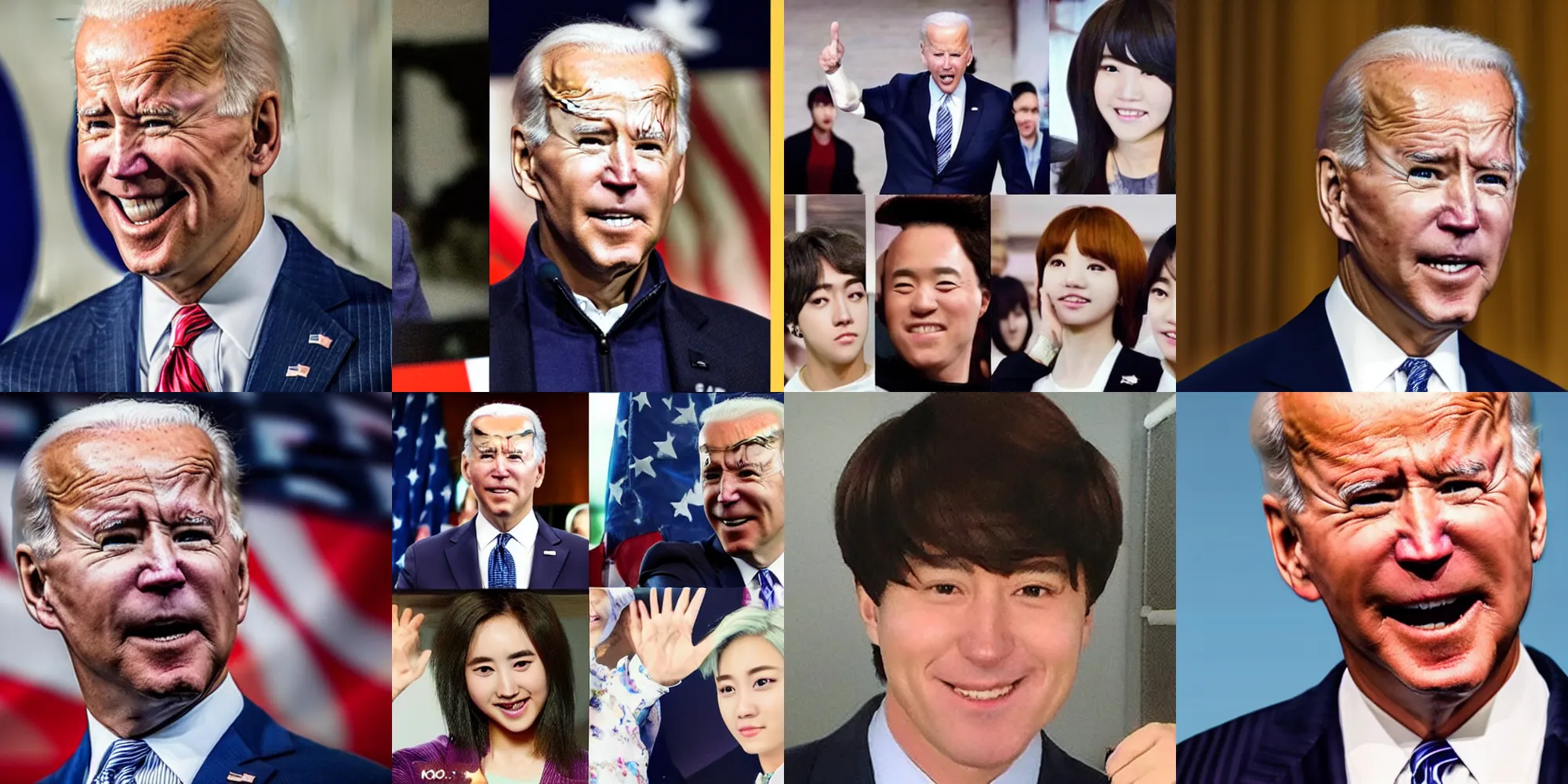 Prompt: photo of ( ( ( ( ( ( ( ( ( ( ( ( ( ( ( joe biden ) ) ) ) ) ) ) ) ) ) ) ) ) ) ) with kpop - hair!!!!!!!!!! kpop - hair!!!!!!!!!!!!