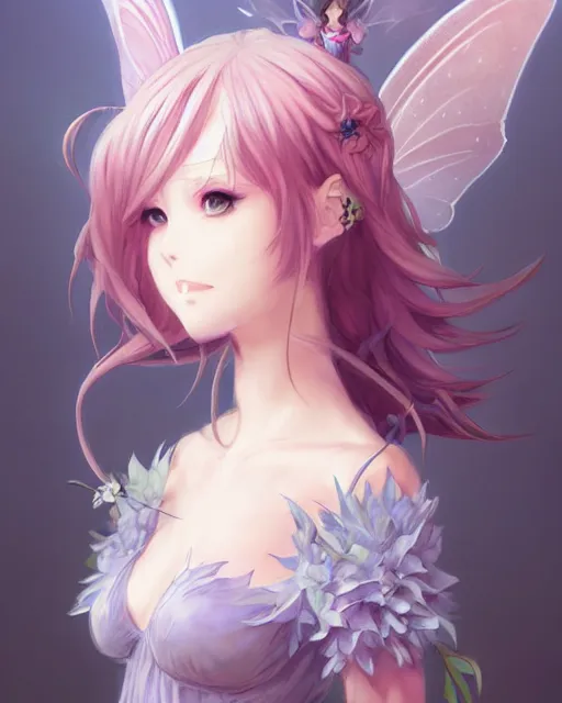 Image similar to character concept art of an anime faerie | | cute - fine - face, gossamer clothing, pretty face, realistic shaded perfect face, fine details by stanley artgerm lau, wlop, rossdraws, james jean, andrei riabovitchev, marc simonetti, and sakimichan, tranding on artstation