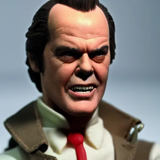 Prompt: Jack Nicholson action figure by Hot Toys.