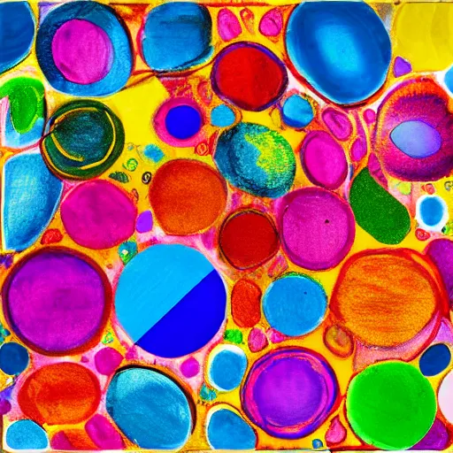 Prompt: abstraction full of colors, round shapes, bright, highly detailed