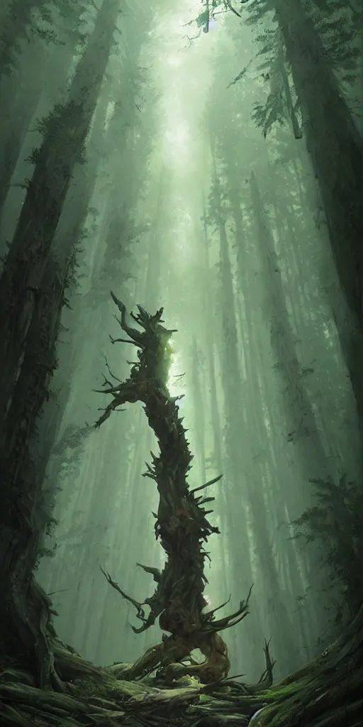 Image similar to Spirit soul of forest, by Greg Rutkowski