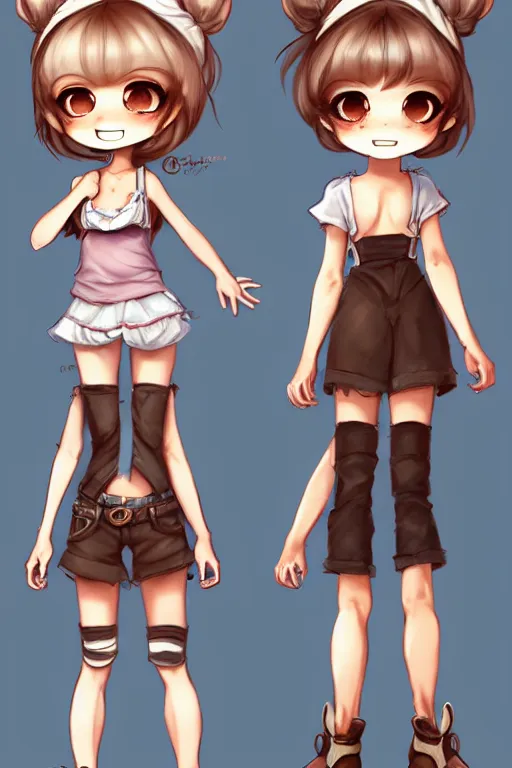 Prompt: full body character concept art of a girl next door in western chibi style | | pixar - cute - fine - face, pretty face, realistic shaded perfect face, fine details by stanley artgerm lau, wlop, rossdraws, james jean, jakob eirich, andrei riabovitchev, marc simonetti, and sakimichan, trending on artstation