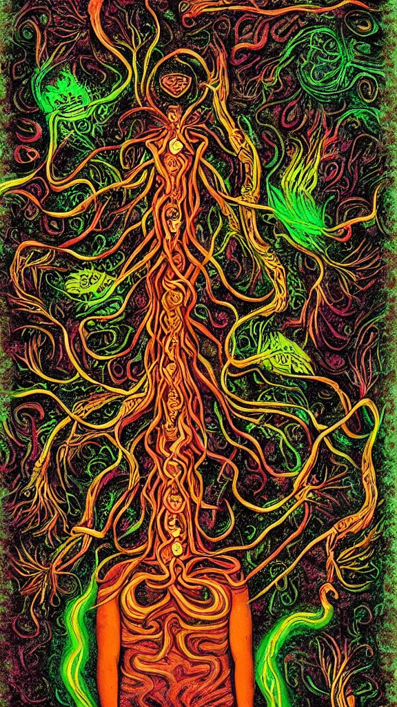 Prompt: the ayahuasca spirit, by amr elshamy