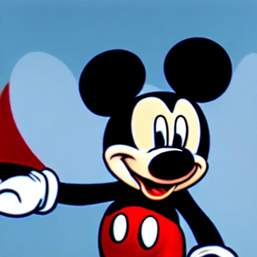 Image similar to Mickey Mouse as a demon, photorealistic, film still, desolate