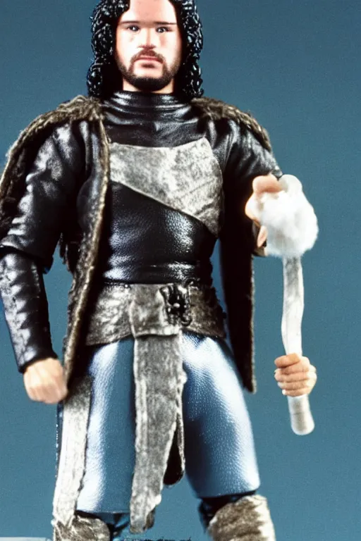 Image similar to jon snow as a 1 9 8 0 s wrestling action figure