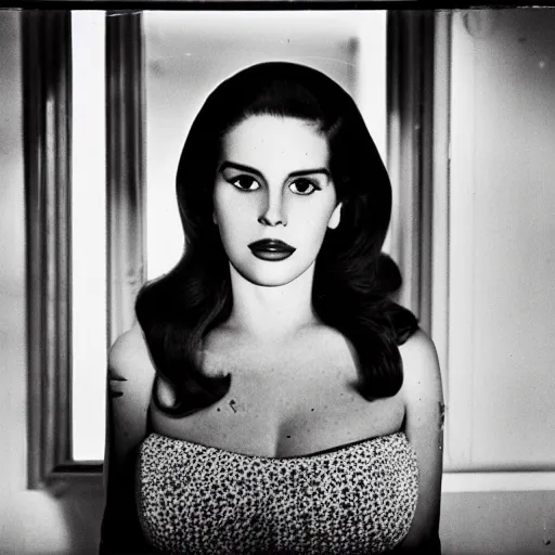 Prompt: portrait of lana del rey by diane arbus, high detail, fine detail