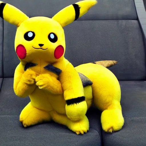 Prompt: Pikachu furrsuit