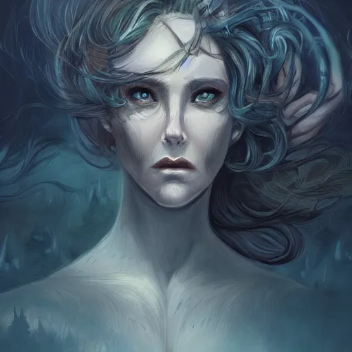 Prompt: a portrait of an eldritch abomination in a scenic environment in the style of charlie bowater, lovecraftian