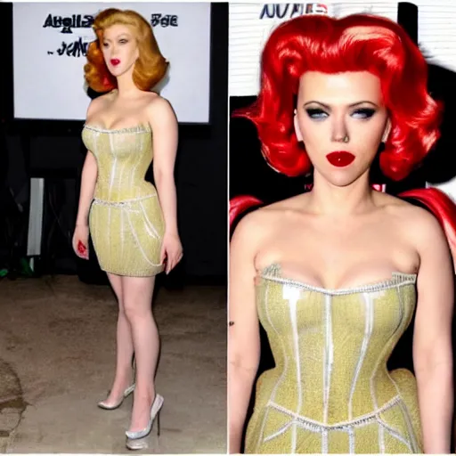 Image similar to Scarlett Johansson as Angelyne