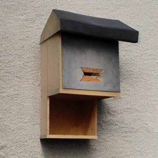 Prompt: bat box designed by Le Corbusier