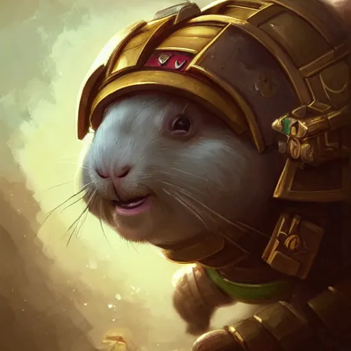 Prompt: cute little anthropomorphic Guinea Pig Space Marine, tiny, small, short, Space marine, cute and adorable, pretty, beautiful, DnD character art portrait, matte fantasy painting, DeviantArt Artstation, by Jason Felix by Steve Argyle by Tyler Jacobson by Peter Mohrbacher, cinema