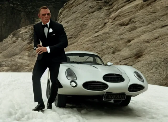 Prompt: scene from the 2 0 2 1 james bond film no time to die