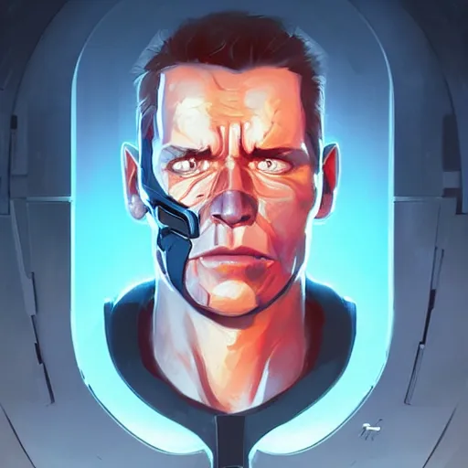 Image similar to face icon stylized minimalist terminator genysis, loftis, cory behance hd by jesper ejsing, by rhads, makoto shinkai and lois van baarle, ilya kuvshinov, rossdraws global illumination