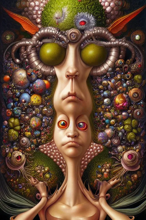 Prompt: hyper - maximalist overdetailed painting by naoto hattori. artstation. deviantart. cgsociety. inspired by hieranonymus bosch and heidi taillefer. surrealism infused lowbrow style. hyperdetailed high resolution render by binx. ly in discodiffusion. dreamlike polished render by machine. delusions. sharp focus.