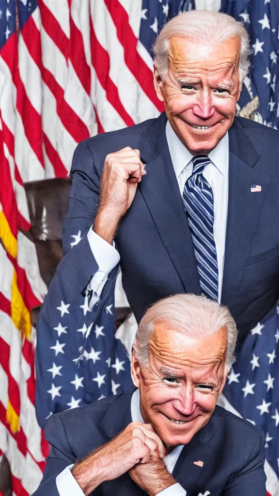 Image similar to Joe Biden as senator Armstrong, full body portrait