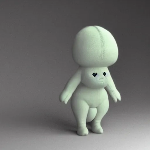 Image similar to a cute fumo plush of a lost waif spirit found in the depth of a well, eldritch, vray