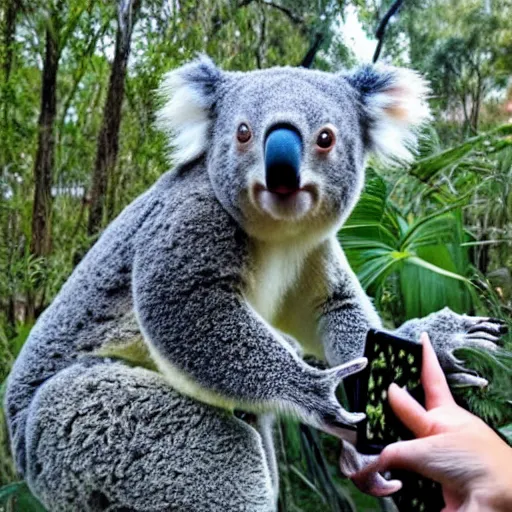 Image similar to koala selfie