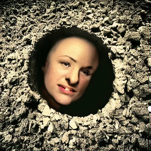 Prompt: a hole in my head, surreal photograph