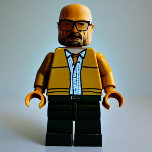 Image similar to walter white lego figure realistic photo