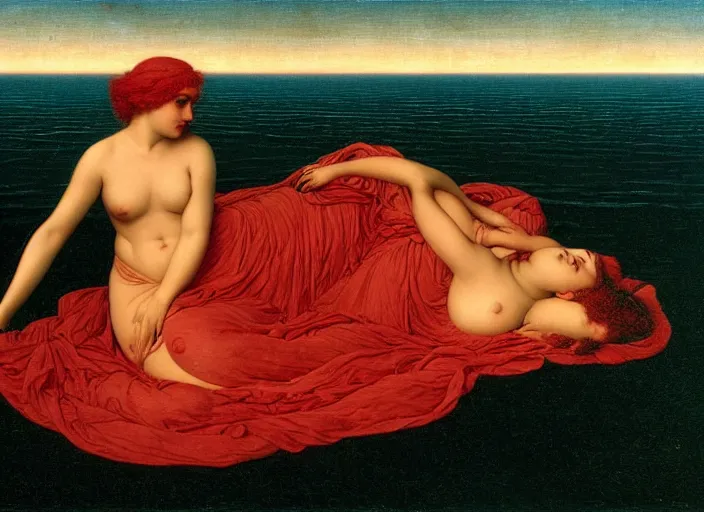 Prompt: an image of hell by john william godward, eclipse, sea of blood desert