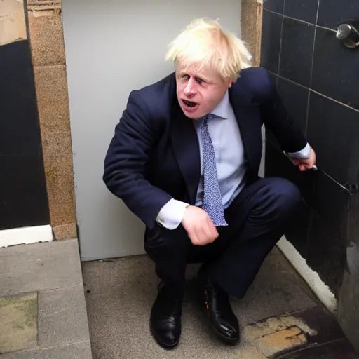 Image similar to Boris Johnson got stuck in the toilet