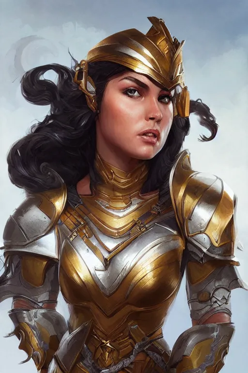 Image similar to amazon valkyrie athena, d & d, fantasy, portrait, highly detailed, headshot, digital painting, trending on artstation, concept art, sharp focus, illustration, art by artgerm and greg rutkowski and magali villeneuve