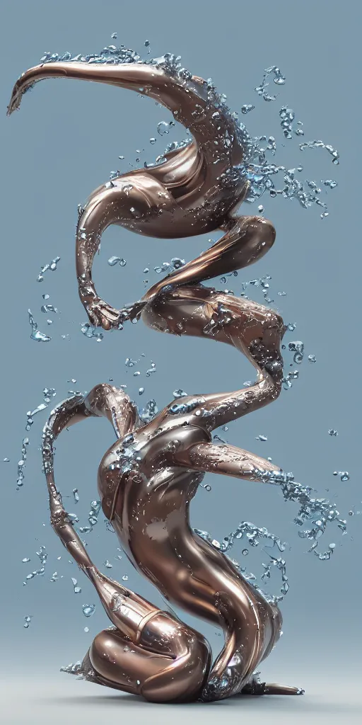 Prompt: deep ocean sculpture, elegant, beautiful, octane render, fantastic, shining, sharp focus, by hajimesorayama