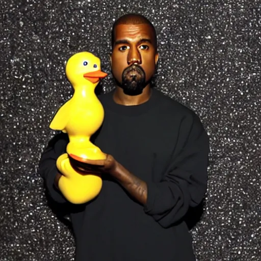 Image similar to kanye west as a rubber duck