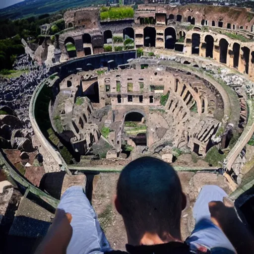 Prompt: the fall of rome, professional photography, gopro