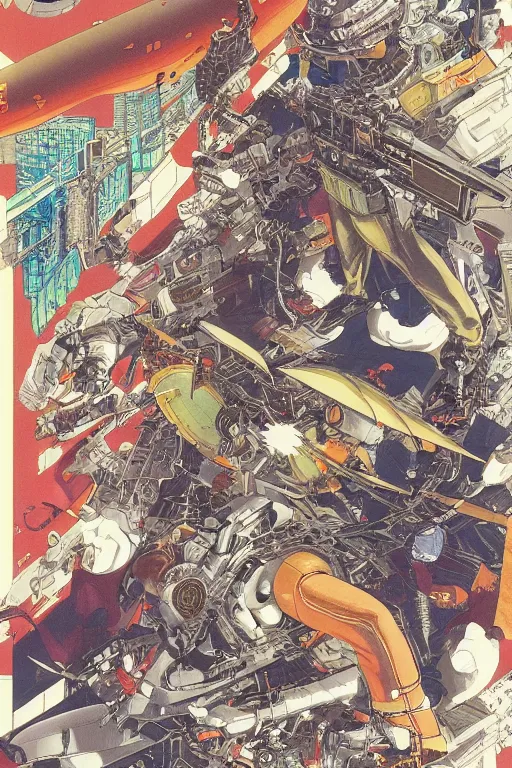 Prompt: beautiful hyperdetailed anime illustration of a poster, by moebius, masamune shirow and katsuhiro otomo