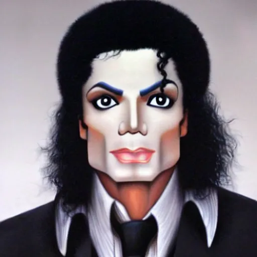 Image similar to cold serious Michael Jackson points at you with anger